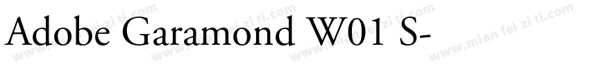 Adobe Garamond W01 S字体转换